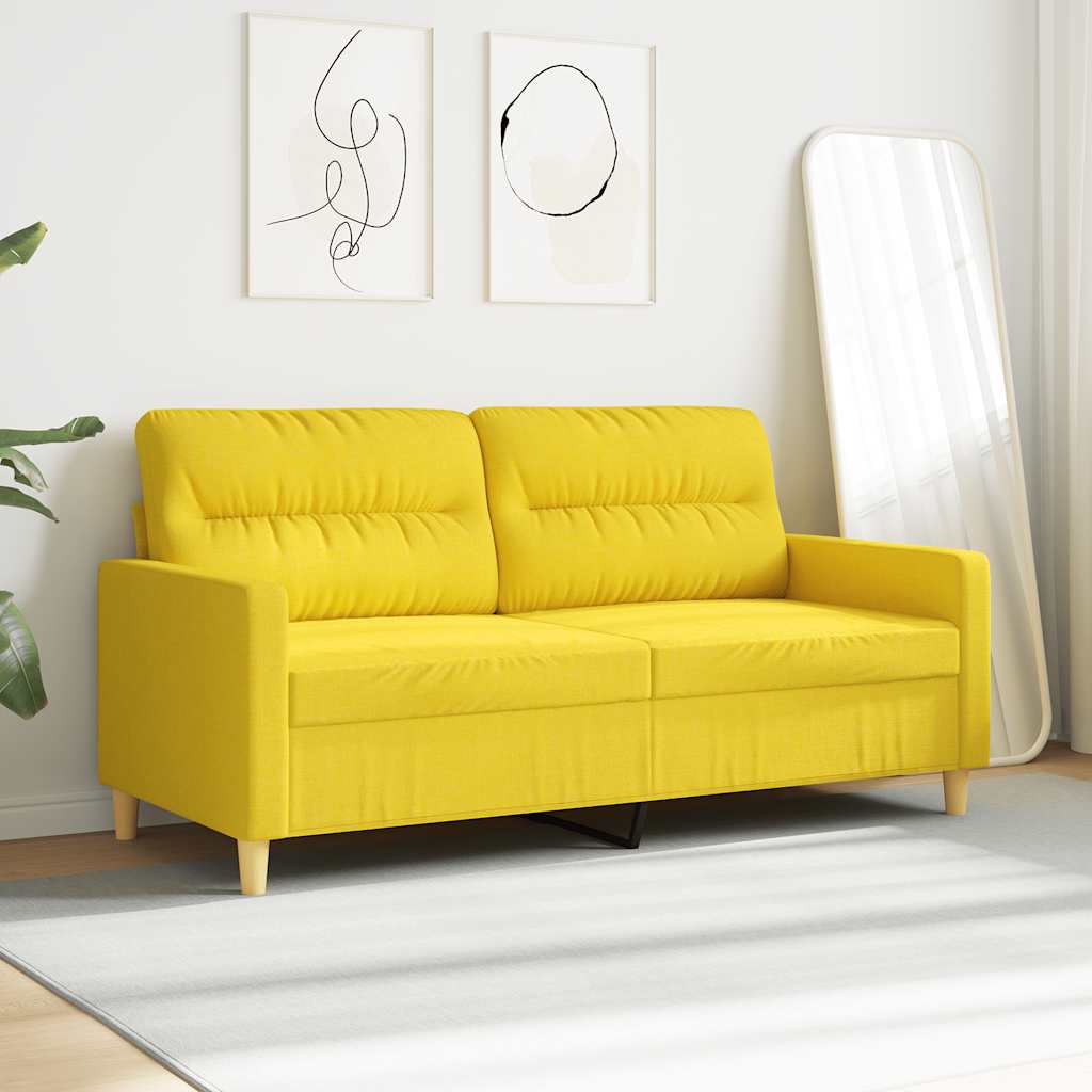 Dvosjed od tkanine svjetložuti 140 cm Žuta