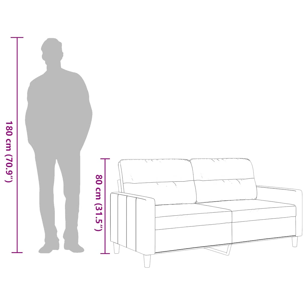 Dvosjed od tkanine svjetložuti 140 cm Žuta
