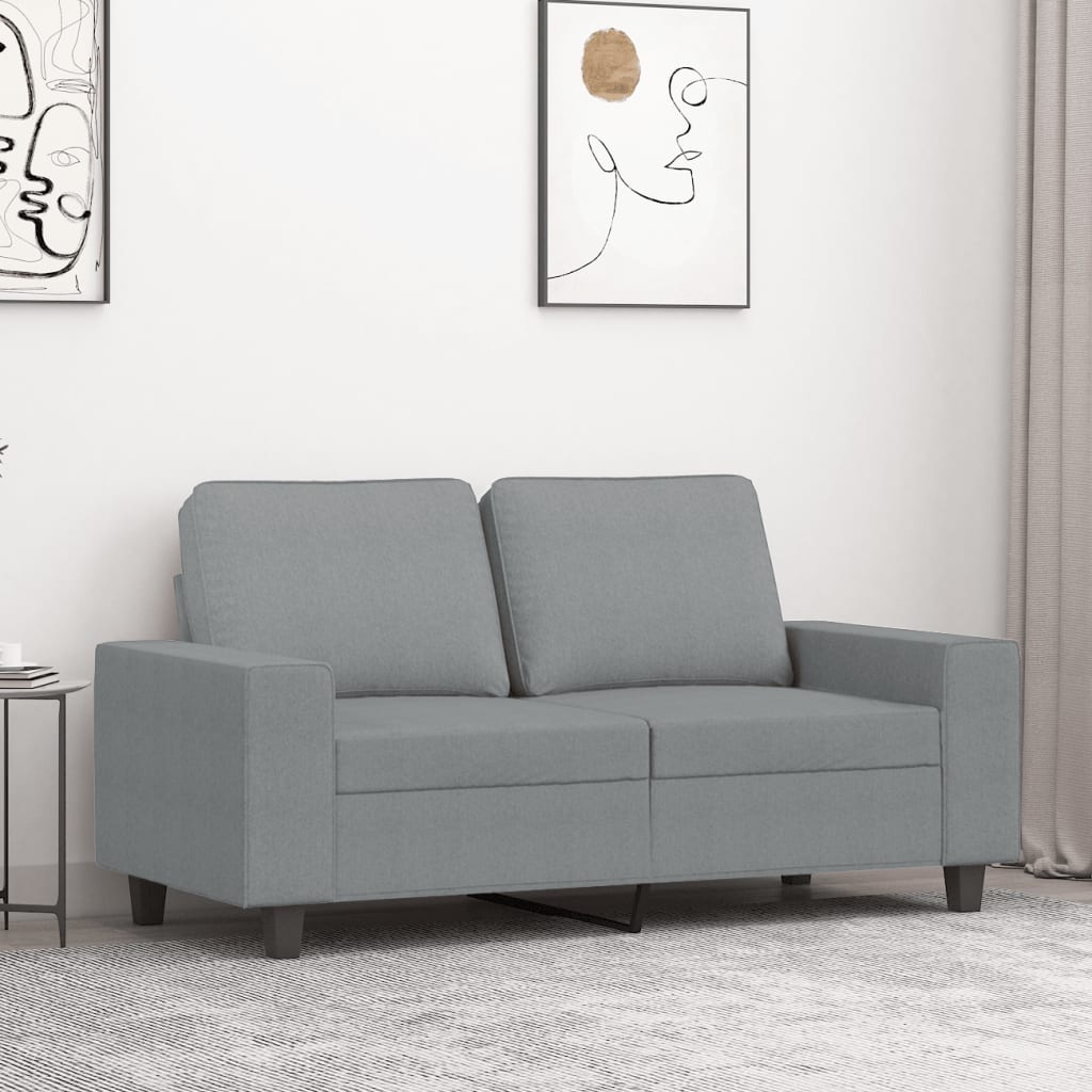 Dvosjed od tkanine svjetlosivi 120 cm Siva