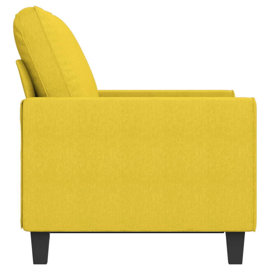 Dvosjed od tkanine svjetložuti 120 cm Žuta