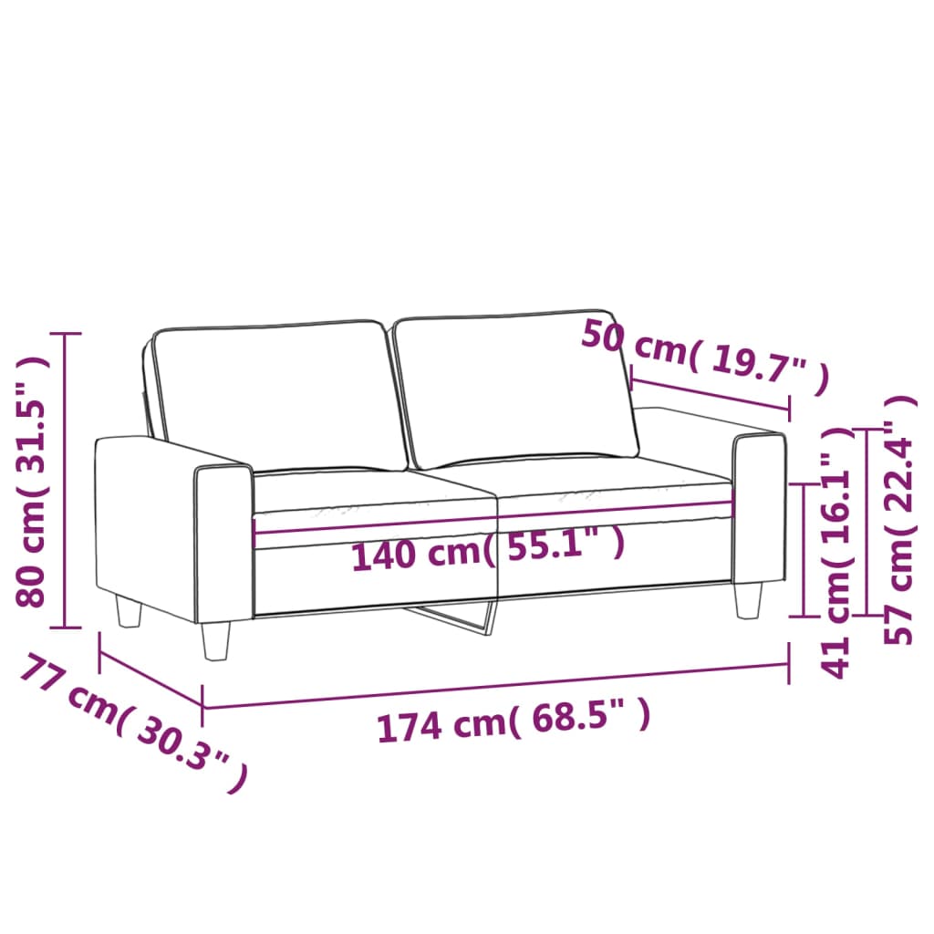 Dvosjed od tkanine crvena boja vina 140 cm