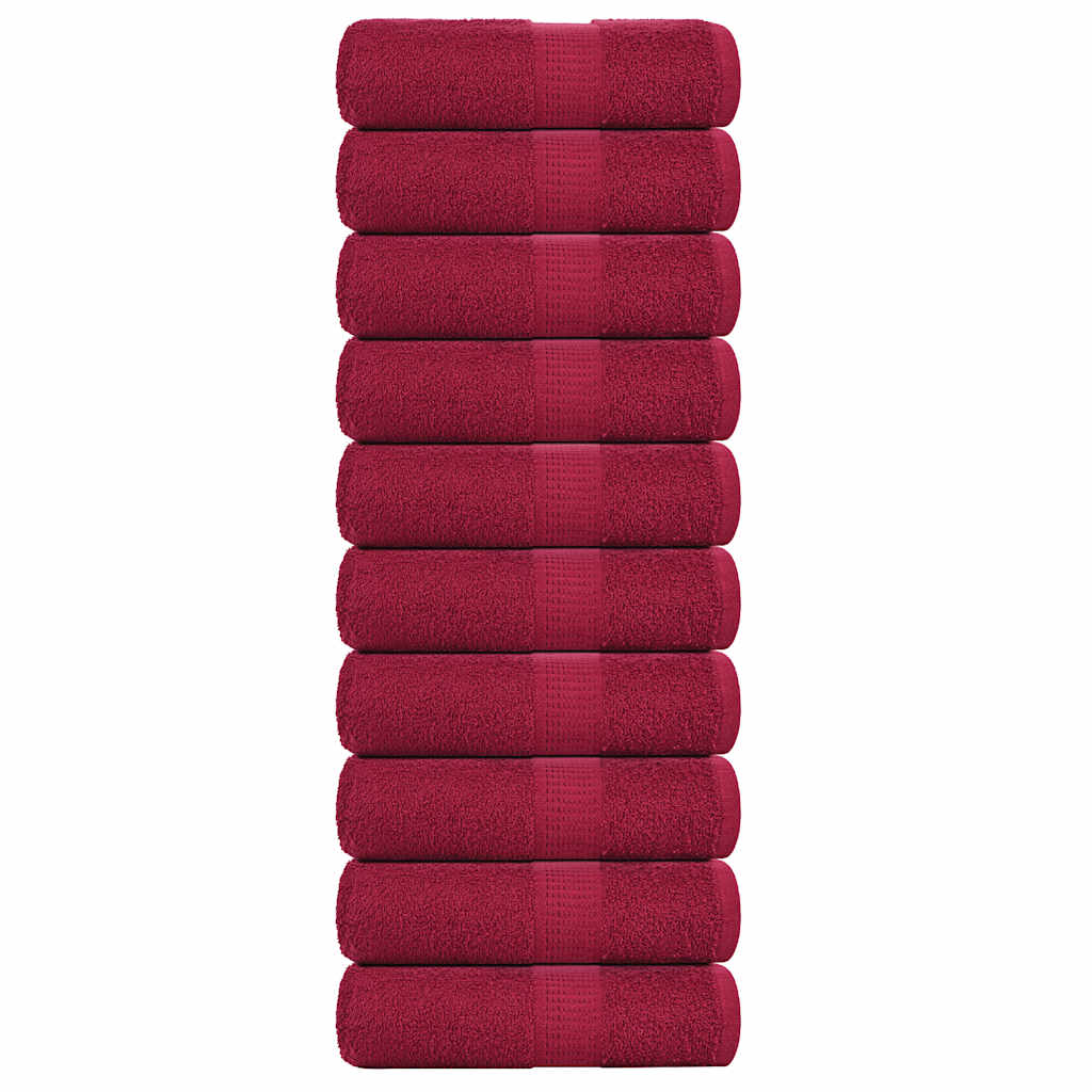 Ručnici za pranje FROGN 10 kom bordo 30x30 cm 360 g/m²