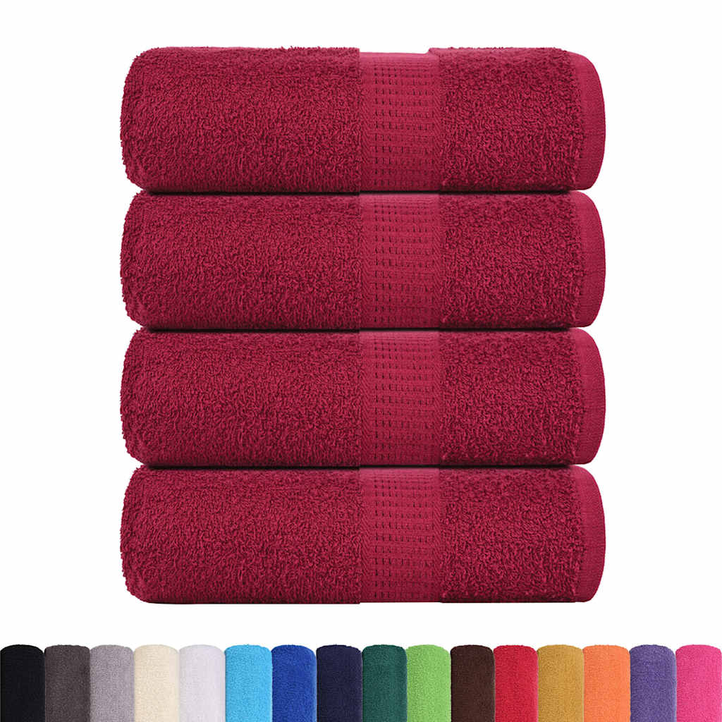 Ručnici za goste FROGN 4 kom. Bordo 30x50 cm 360 g/m²