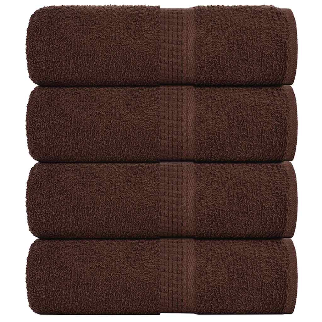 Ručnici za pranje FROGN 4 kom. Smeđi 30x30 cm 360 g/m²