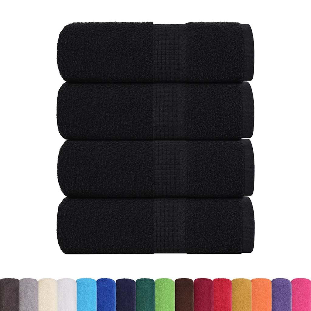 Ručnici za pranje FROGN 4 kom. Crne 30x30 cm 360 g/m²