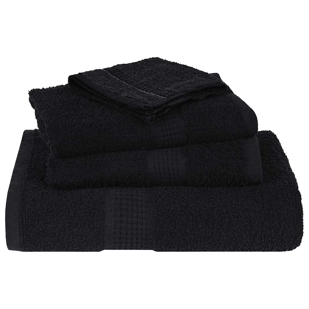 Ručnici za ruke FROGN 4 kom. Crni 50x100 cm 360 g/m²
