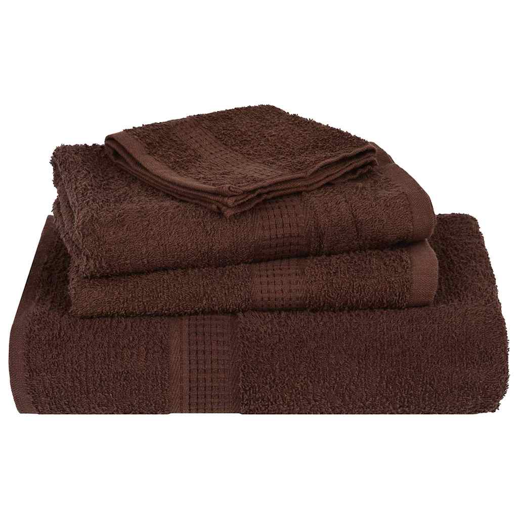 Set ručnika od 8 dijelova FROGN smeđi 360 g/m²