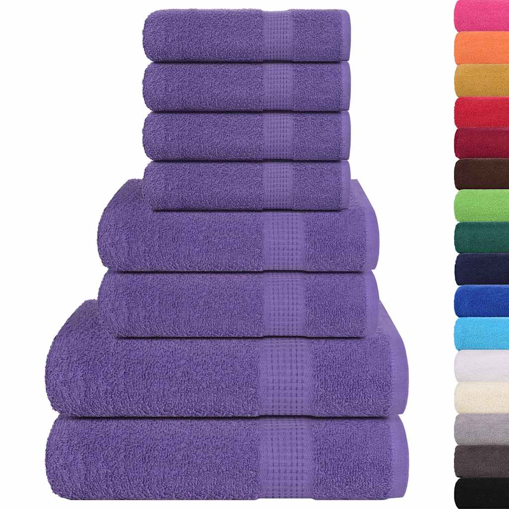 Set ručnika od 8 dijelova FROGN ljubičasti 360 g/m²