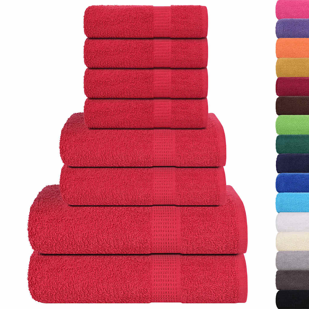 Set ručnika od 8 dijelova FROGN crveni 360 g/m²