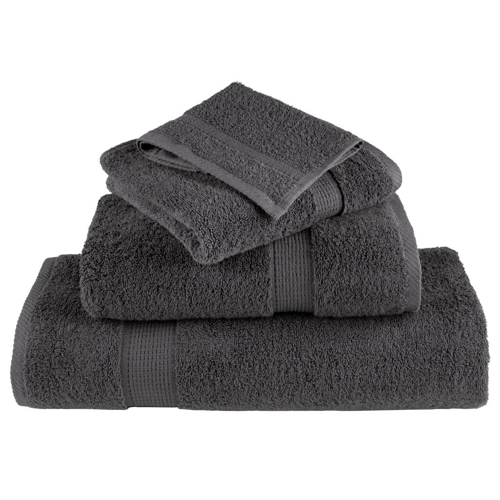 Premium ručnici za goste SOLUND 2 kom. antracit 30x50 cm 600 g/m²