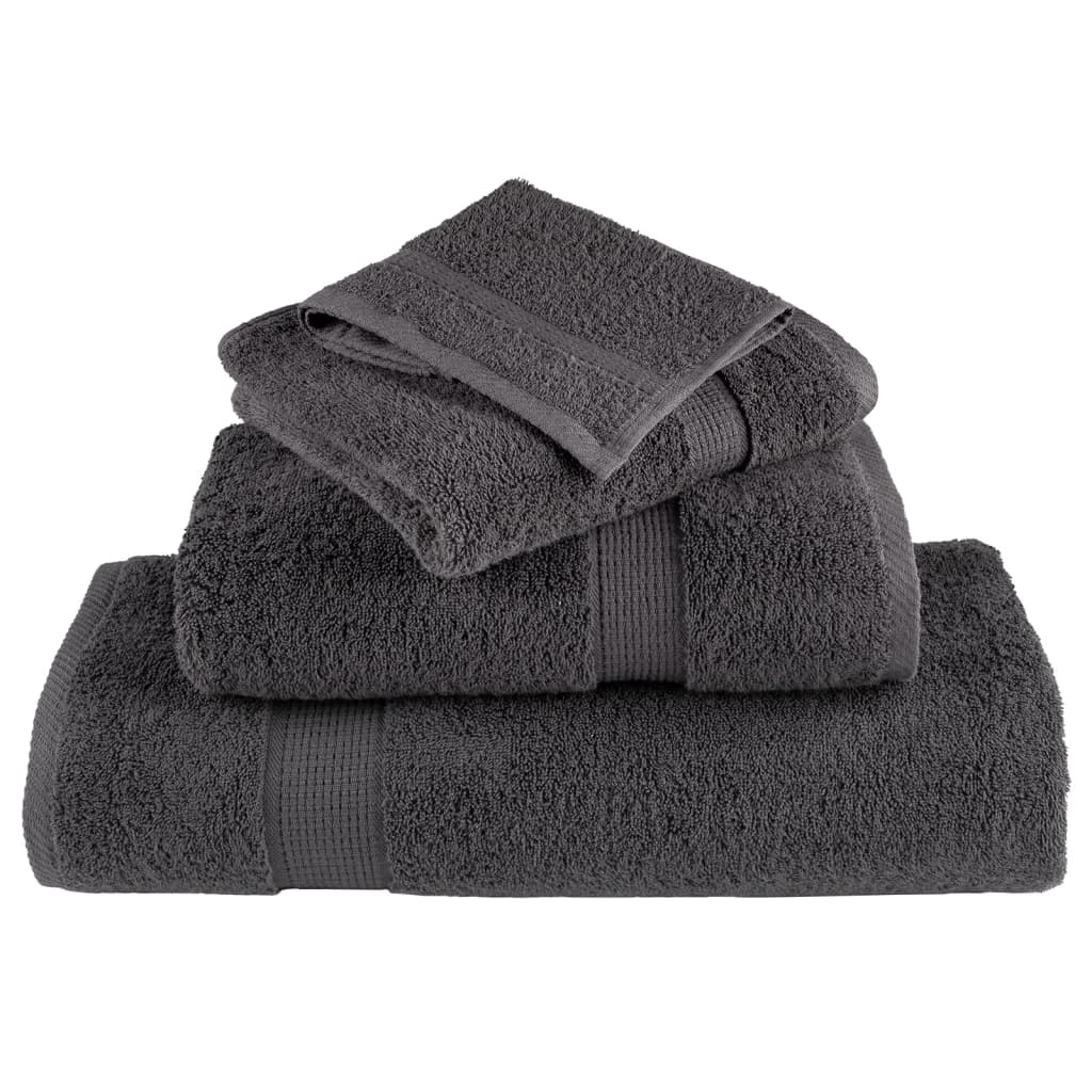Premium ručnici za goste SOLUND 4 kom. antracit 30x50 cm 600 g/m²