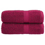 Premium ručnici za pranje SOLUND 2 kom. bordo 30x30 cm 600 g/m²