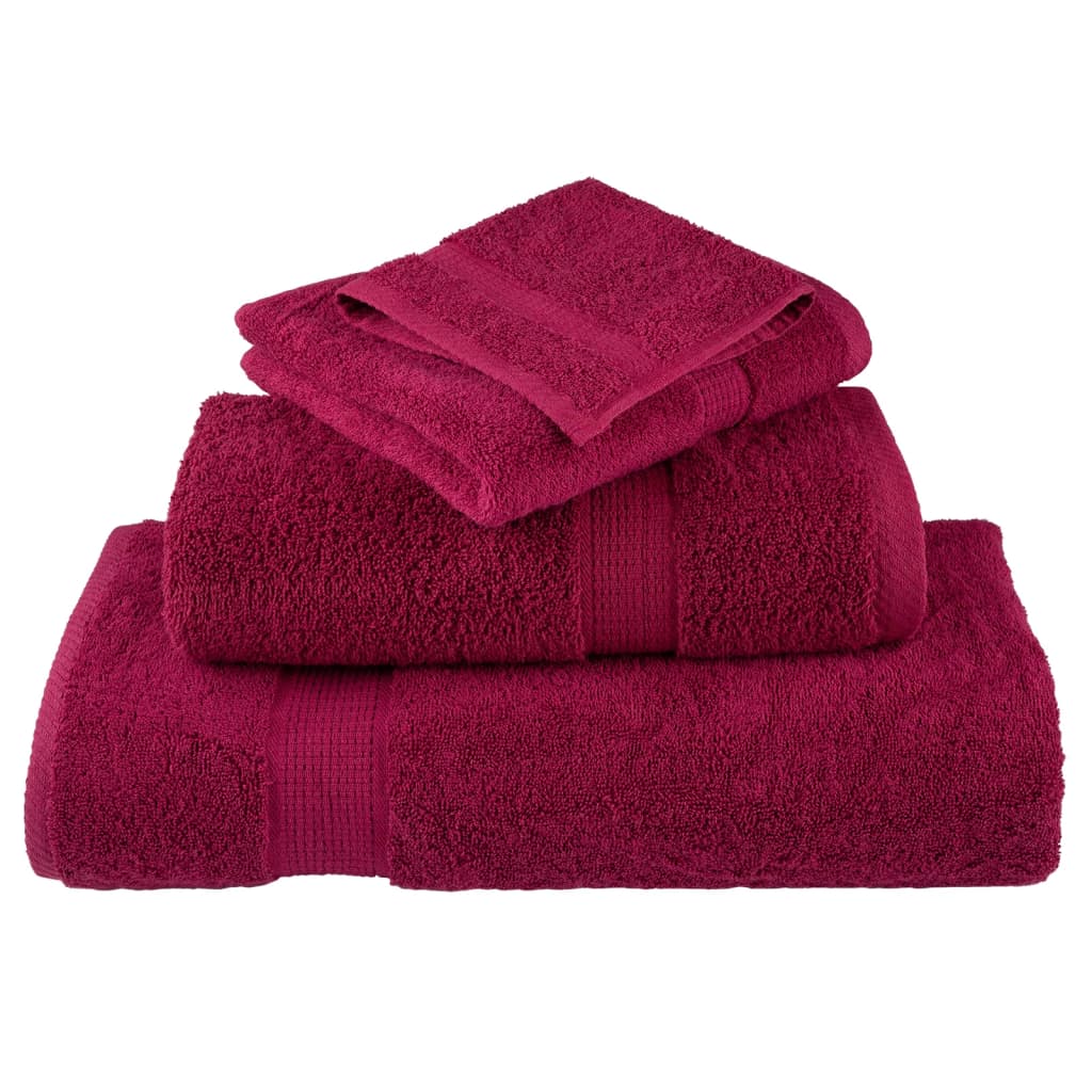 Premium ručnici za pranje SOLUND 4 kom. bordo 30x30 cm 600 g/m²
