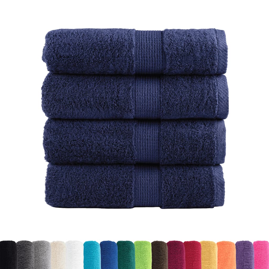 Premium ručnici za pranje SOLUND 4 kom. tamnoplave 30x30 cm 600 g/m²