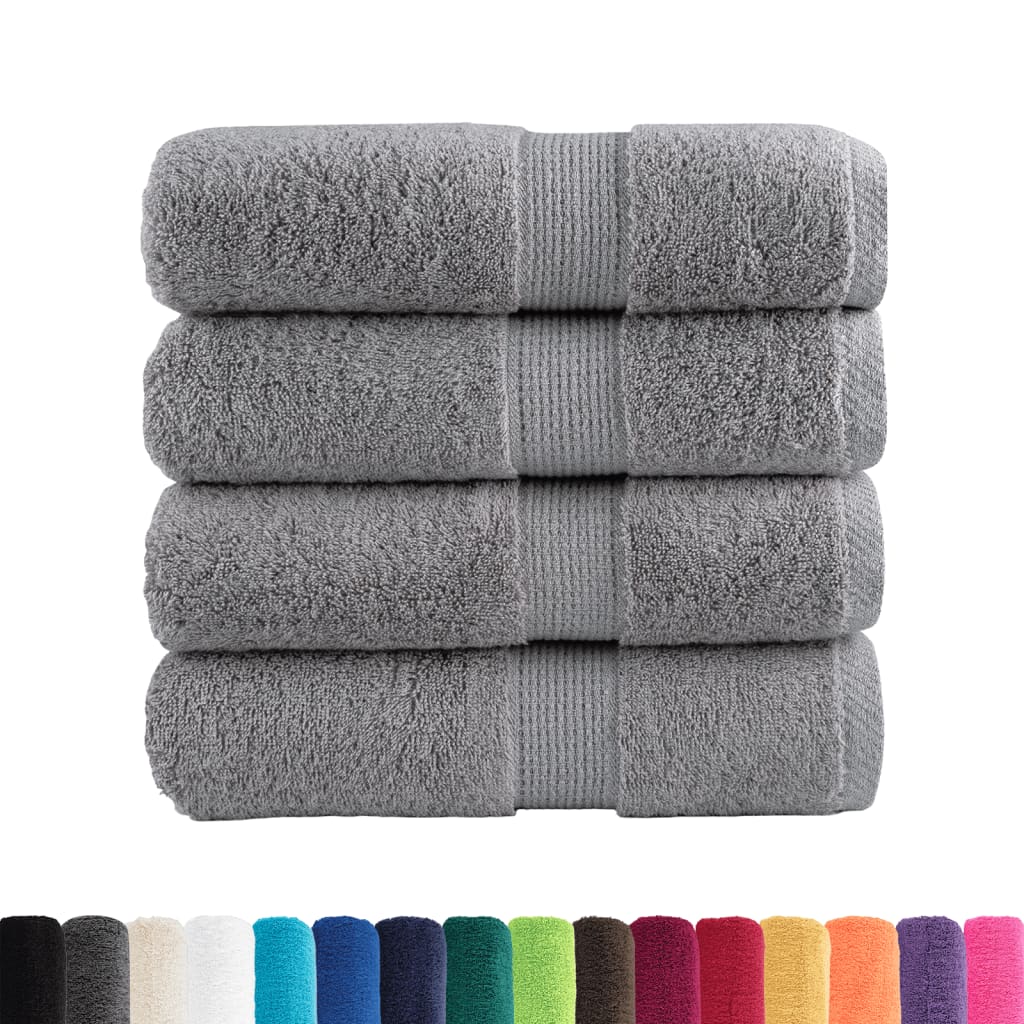 Premium ručnici za pranje SOLUND 4 kom. sive 30x30 cm 600 g/m²
