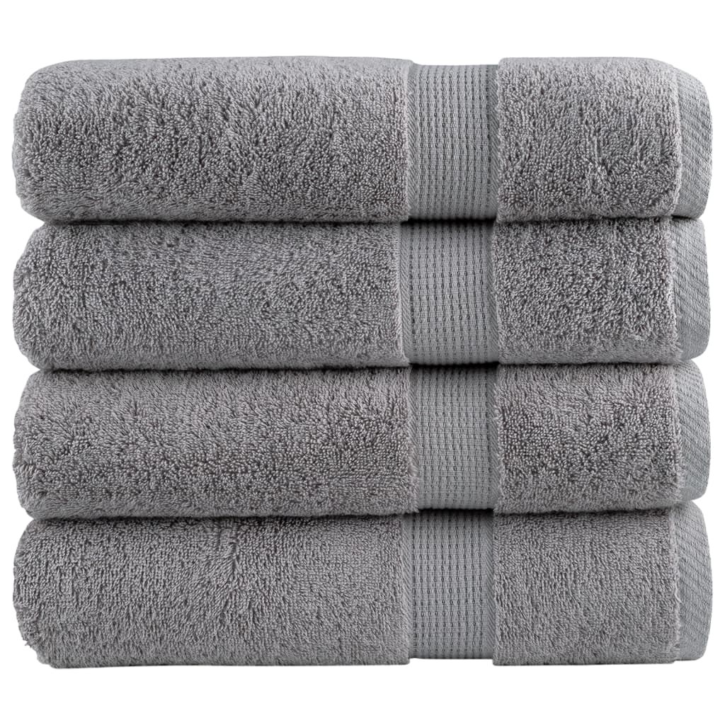 Premium ručnici za ruke SOLUND 4 kom. sivi 50x100 cm 600 g/m²
