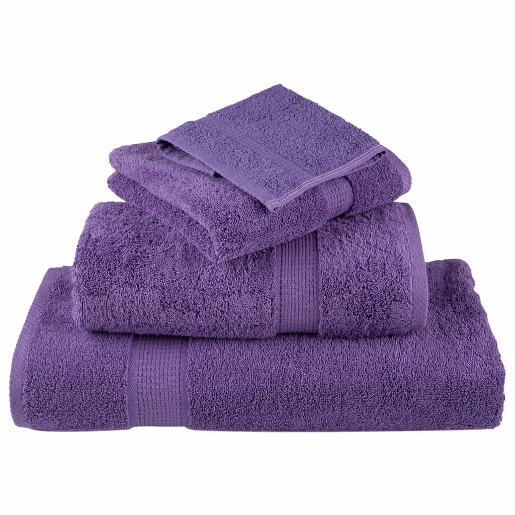 Premium ručnici za pranje SOLUND 10 kom. ljubičaste 30x30 cm 600 g/m²