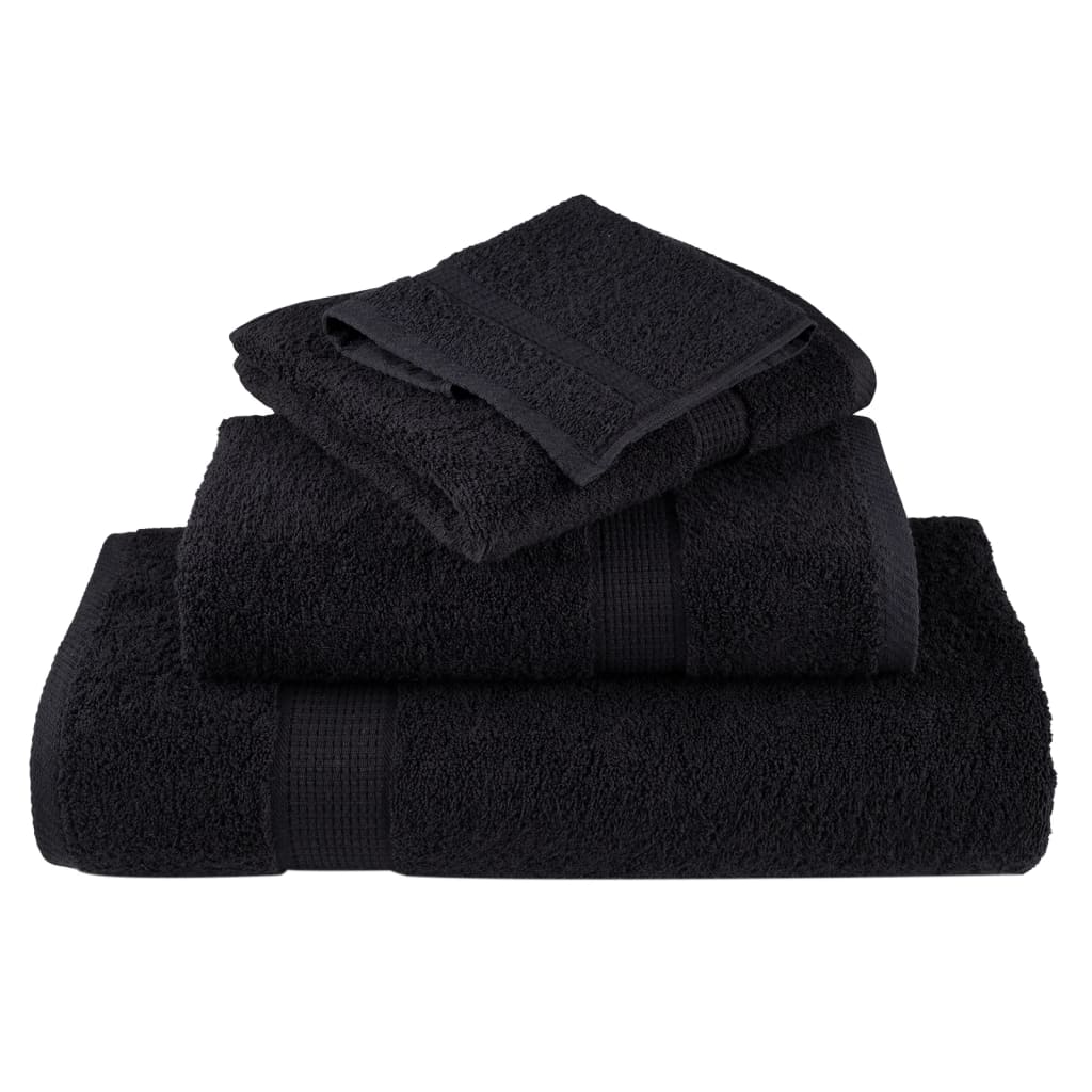 Premium ručnici za pranje SOLUND 4 kom. crni 30x30 cm 600 g/m²