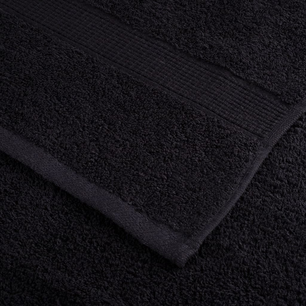 Premium ručnici za goste SOLUND 2 kom. crni 30x50 cm 600 g/m²