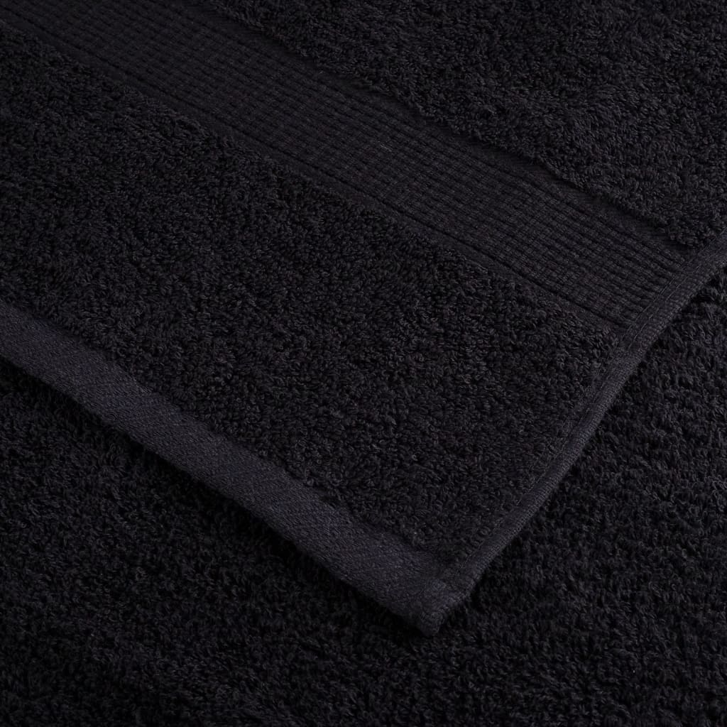 Premium ručnici za goste SOLUND 10 kom. crni 30x50 cm 600 g/m²