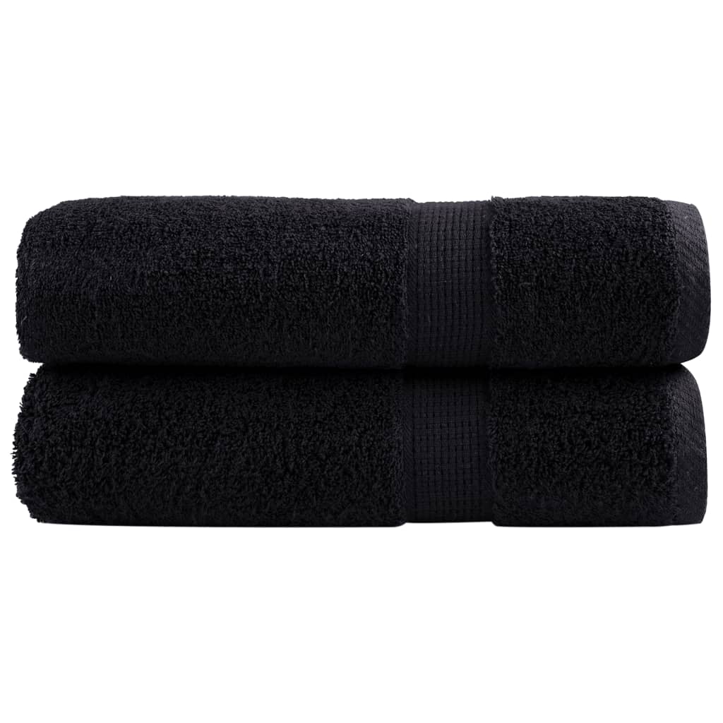 Premium ručnici za ruke SOLUND 2 kom. crni 50x100 cm 600 g/m²