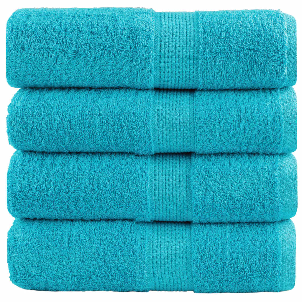 Premium ručnici za goste SOLUND 4 kom. tirkizne boje 30x50 cm 600 g/m²