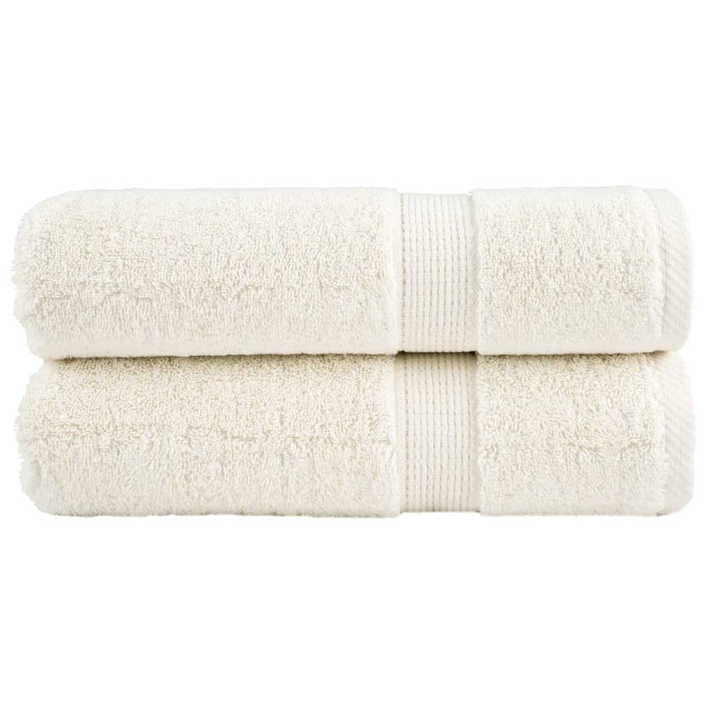 Premium ručnici za tuširanje SOLUND 2 kom. krem boje 70x140 cm 600 g/m²
