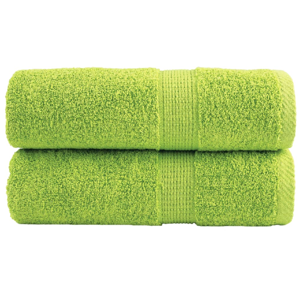 Premium ručnici za pranje SOLUND 2 kom. zelene boje jabuke 30x30 cm 600 g/m²