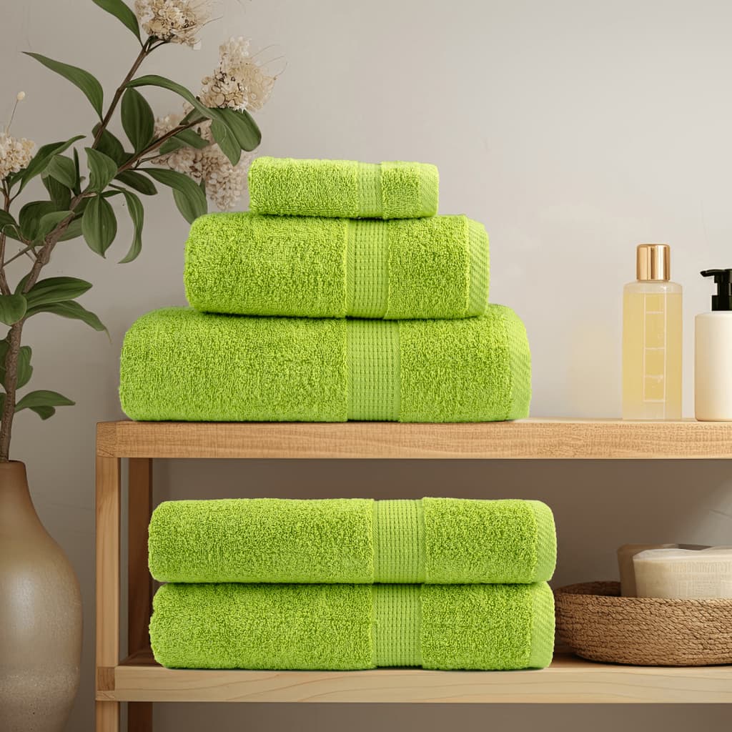 Premium ručnici za pranje SOLUND 2 kom. zelene boje jabuke 30x30 cm 600 g/m²