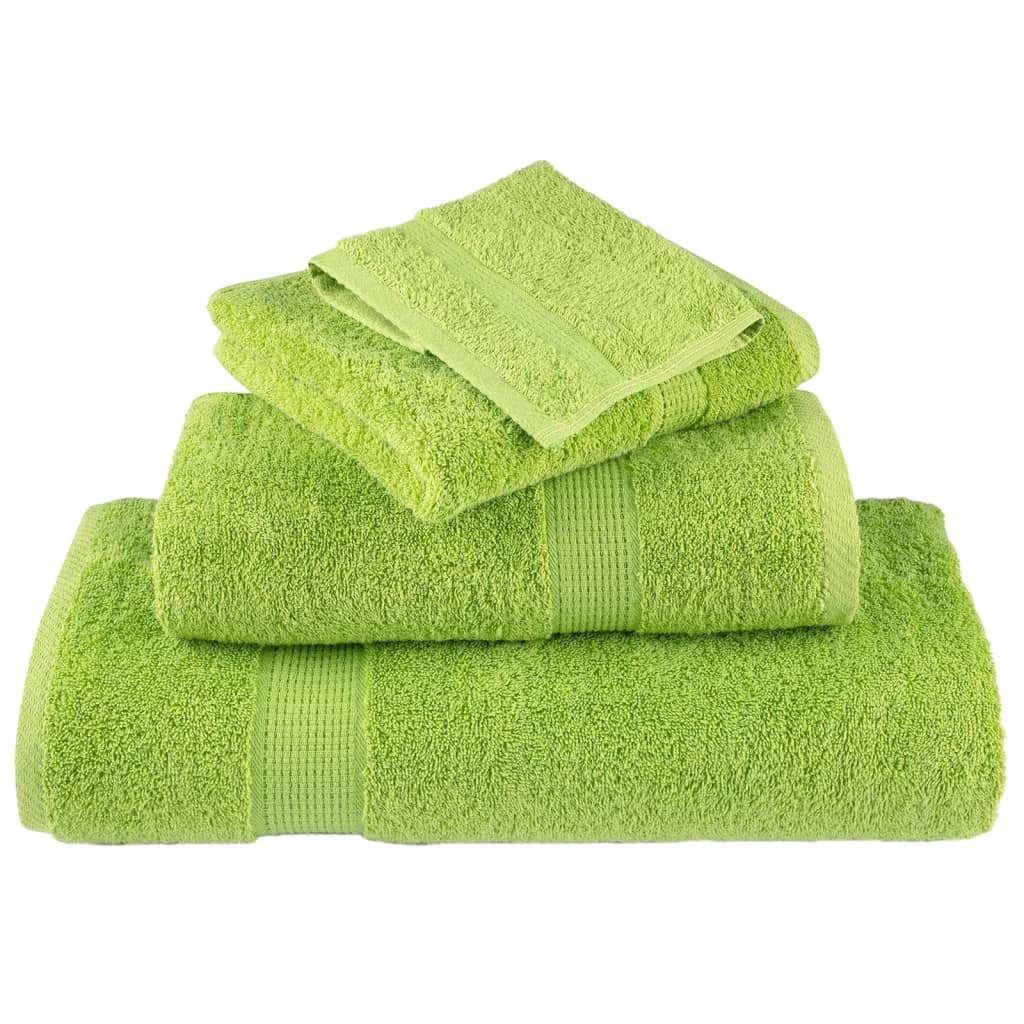 Premium ručnici za goste SOLUND 4 kom. zelene boje jabuke 30x50 cm 600 g/m²