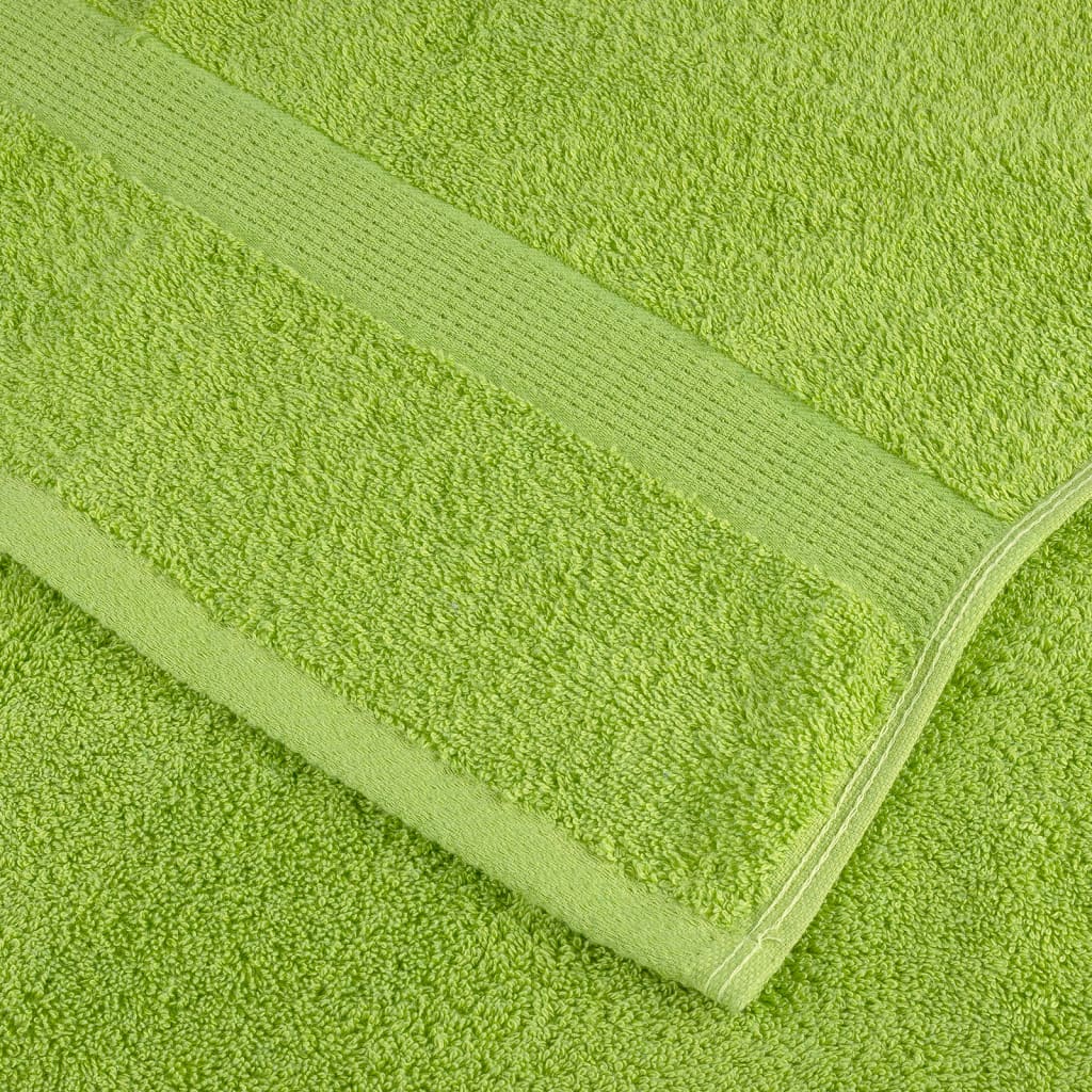 Premium ručnici za goste SOLUND 10 kom. zelene boje jabuke 30x50 cm 600 g/m²