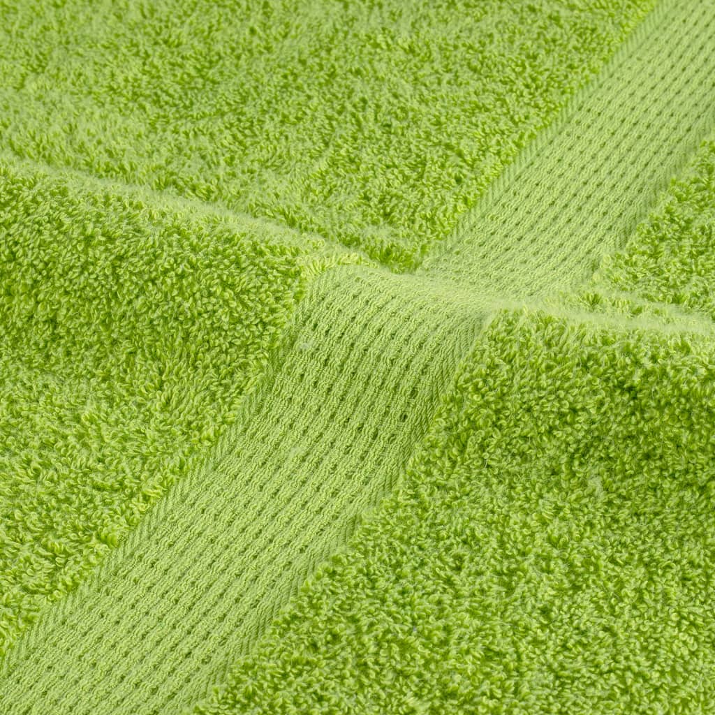 Premium ručnici za goste SOLUND 10 kom. zelene boje jabuke 30x50 cm 600 g/m²