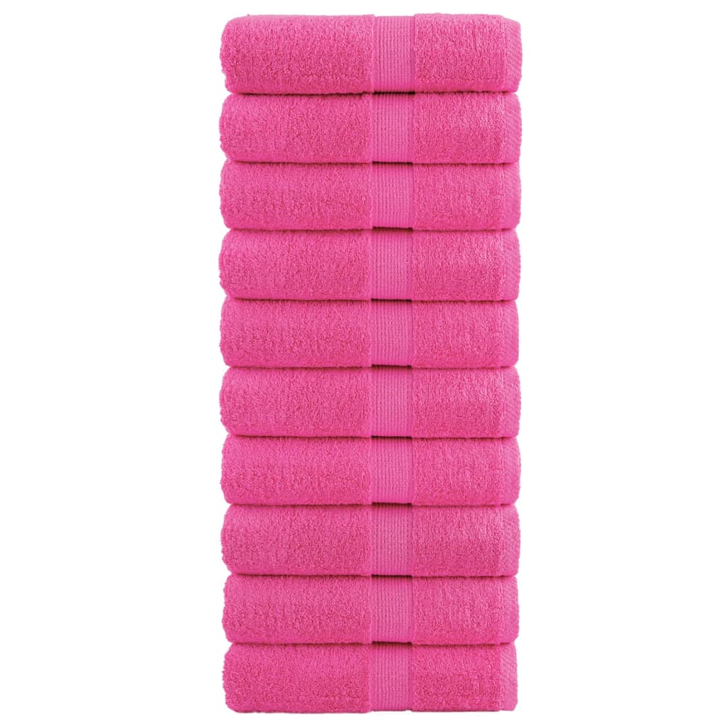 Premium ručnici za pranje SOLUND 10 kom. ružičaste 30x30 cm 600 g/m²