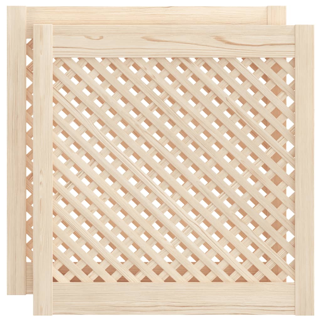Vrata za ormarić rešetkasti dizajn 2 kom 59,5x61,5 cm borovina