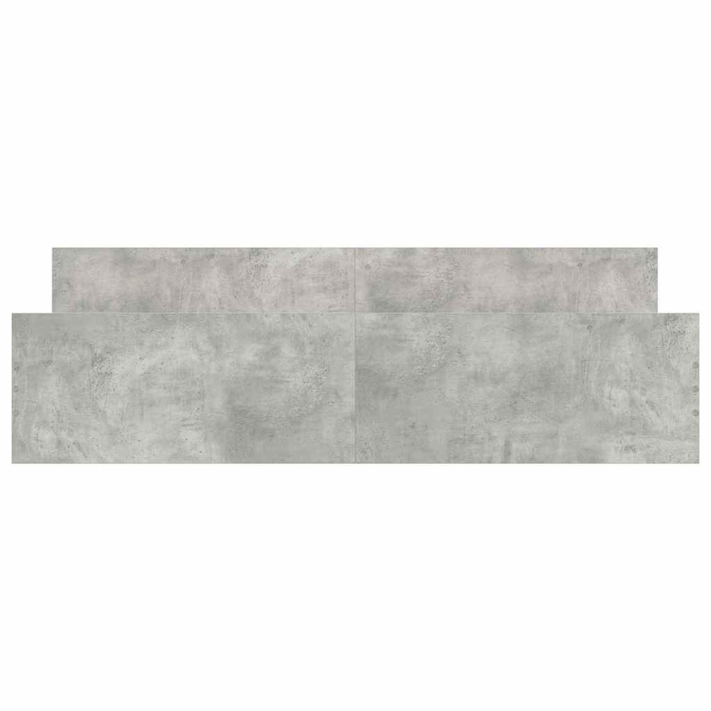 Okvir kreveta s uzglavljem i podnožjem boja betona 160x200 cm