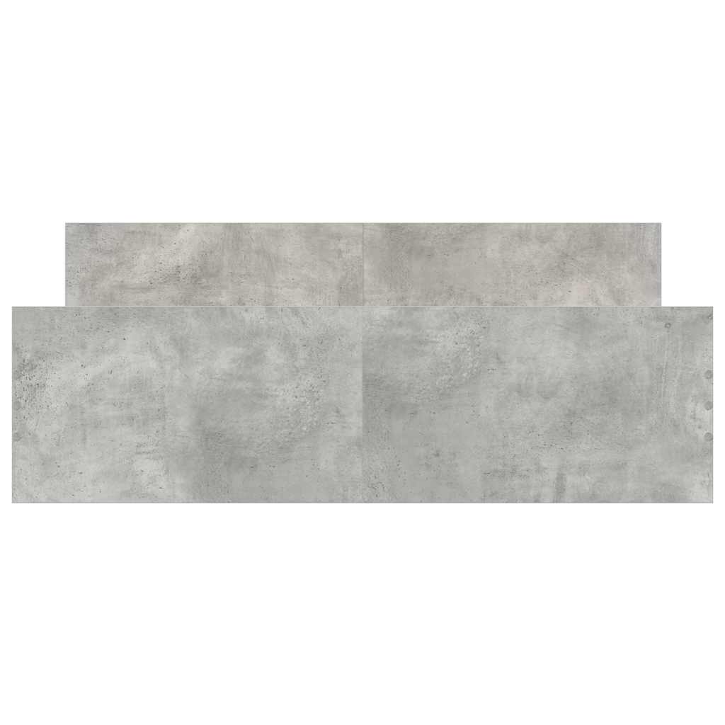 Okvir kreveta s uzglavljem i podnožjem boja betona 140x190 cm