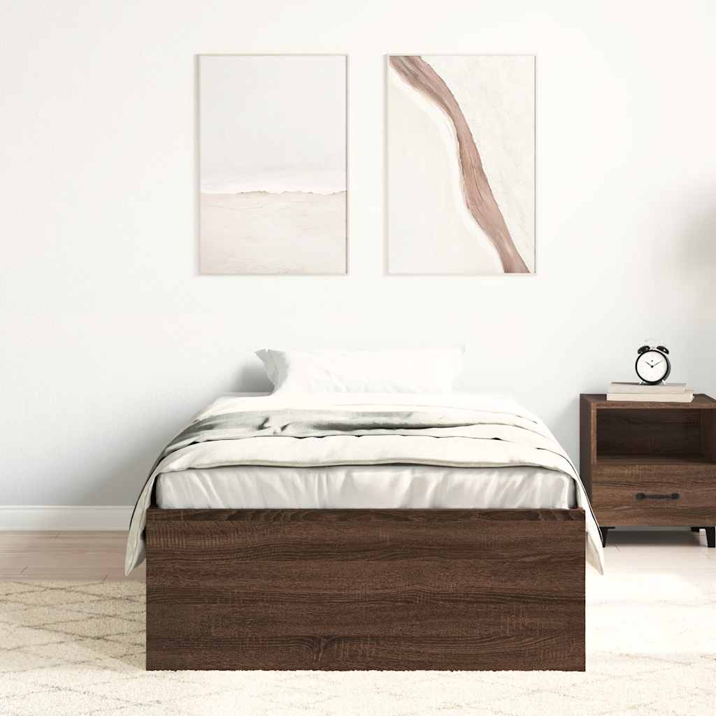 Okvir kreveta boja smeđeg hrasta 90 x 200 cm