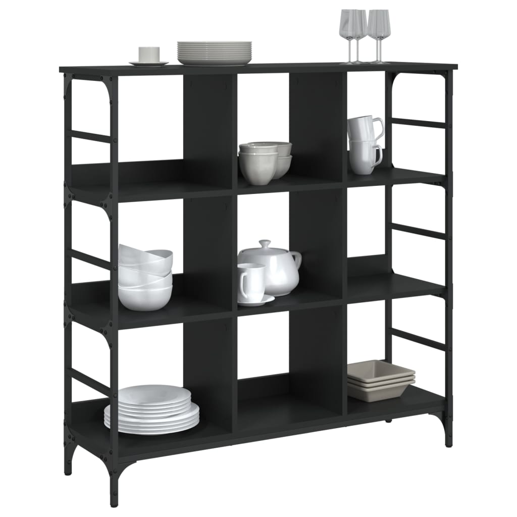 Komoda crna 102 x 32 x 103,5 cm od konstruiranog drva