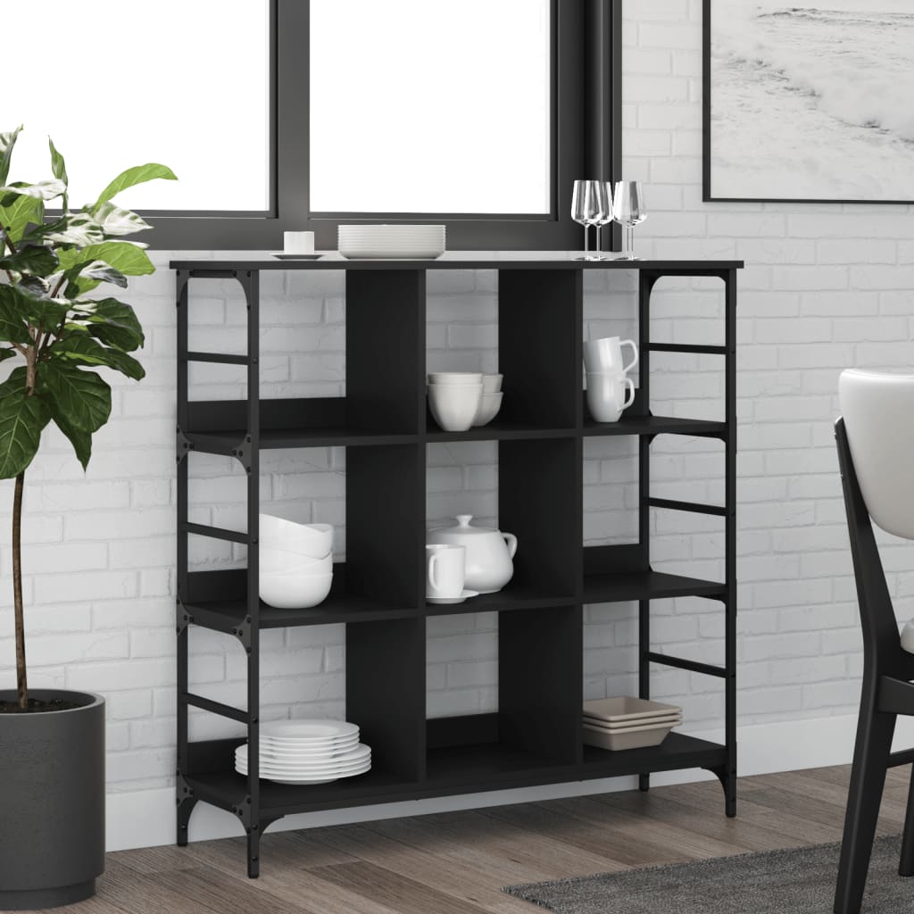 Komoda crna 102 x 32 x 103,5 cm od konstruiranog drva