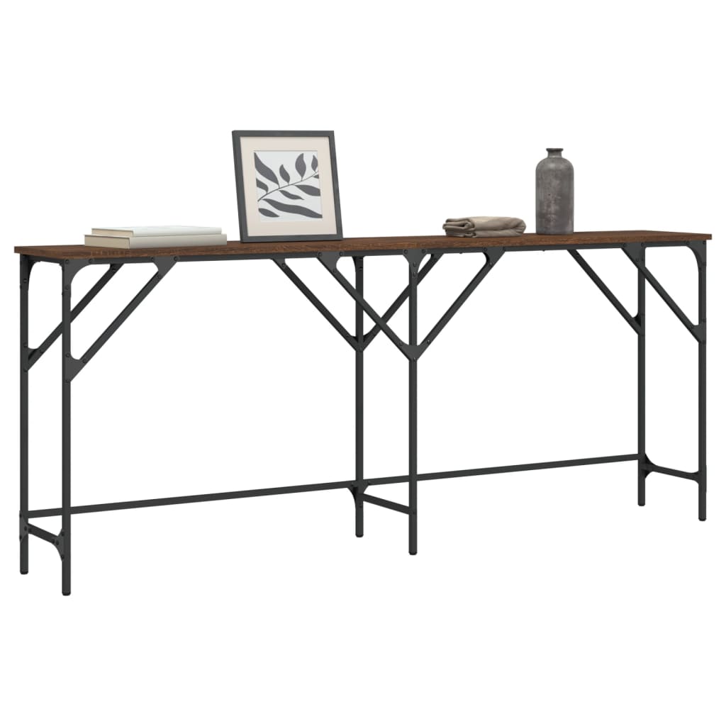 Konzolni stol boja smeđeg hrasta 180x29x75 cm konstruirano drvo