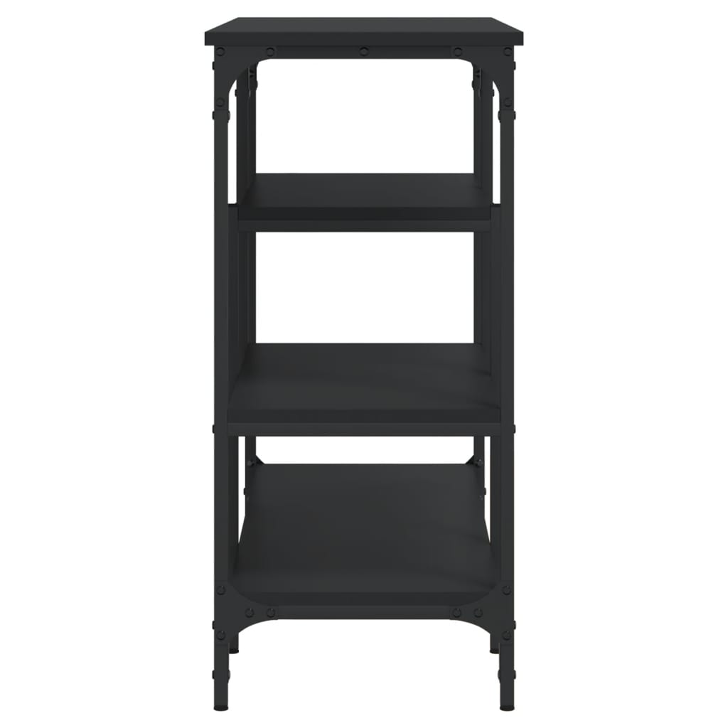 Konzolni stol s policama crni 100 x 35 x 75 cm