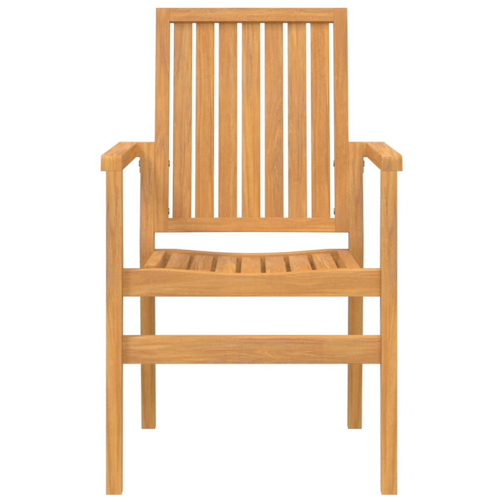 5-dijelni vrtni blagovaonski set od masivne tikovine Smeđa Dužina stola 80 cm