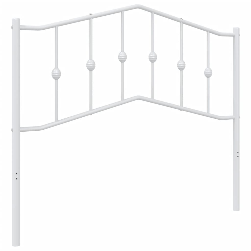 Metalno zamjensko uzglavlje bijelo 107 cm Crna