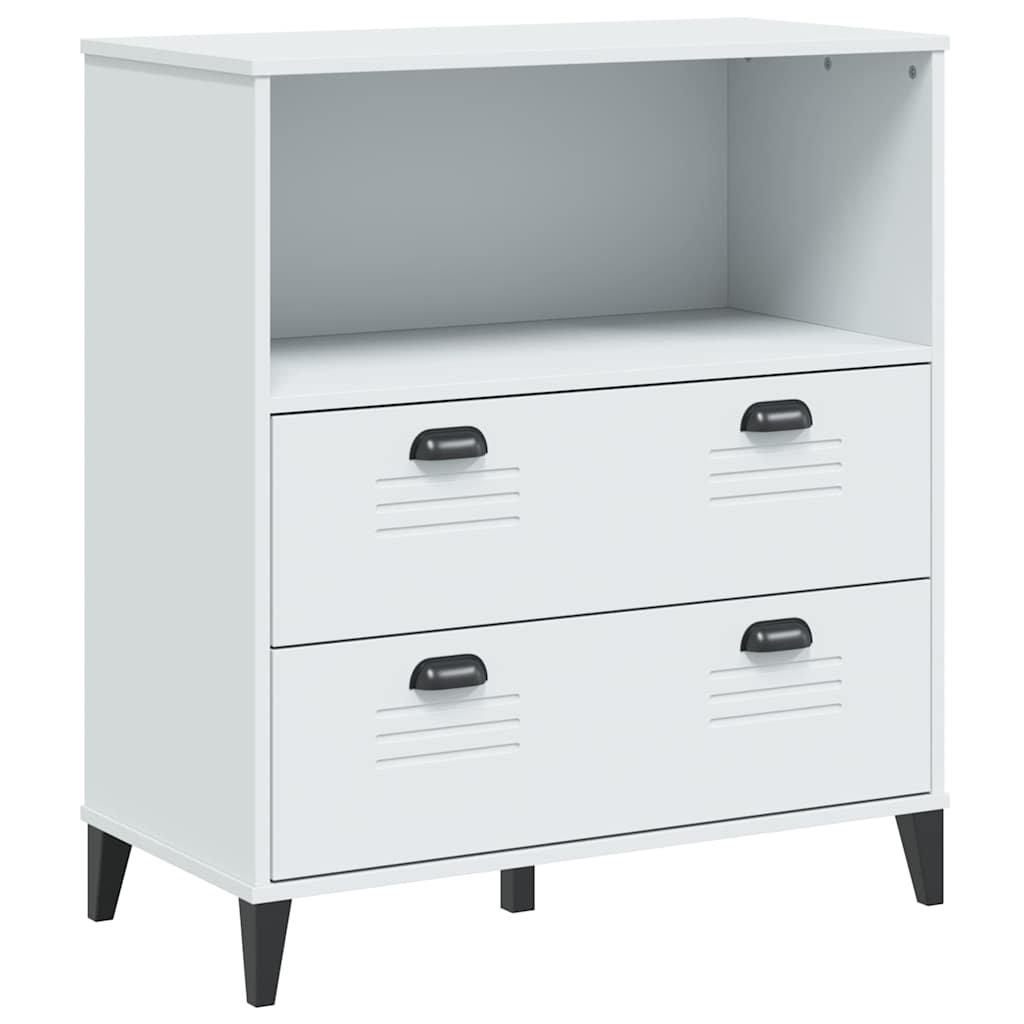 Visoka komoda VIKEN bijela 80 x 40 x 200 cm od masivne borovine