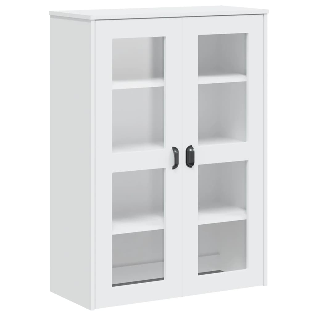 Visoka komoda VIKEN bijela 80 x 40 x 190 cm od masivne borovine