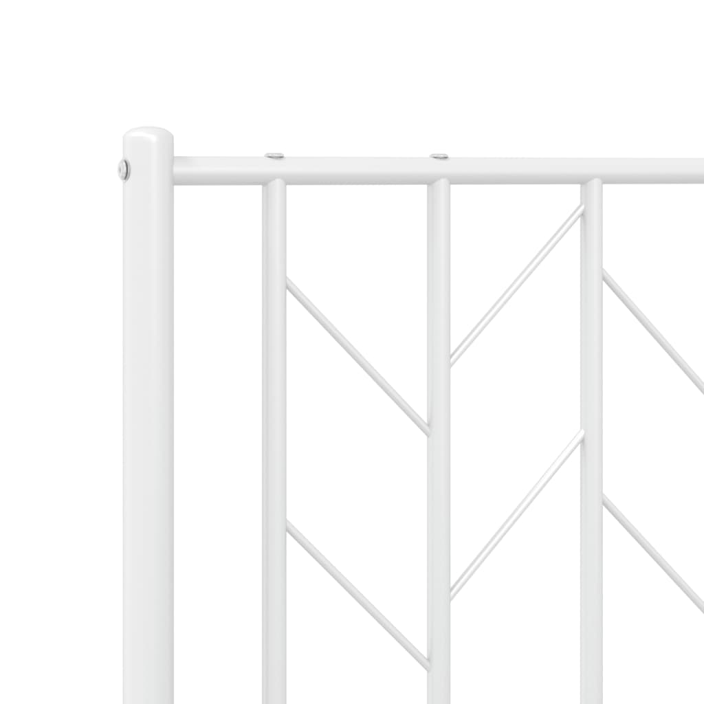 Metalno uzglavlje za krevet, bijelo, 80 cm