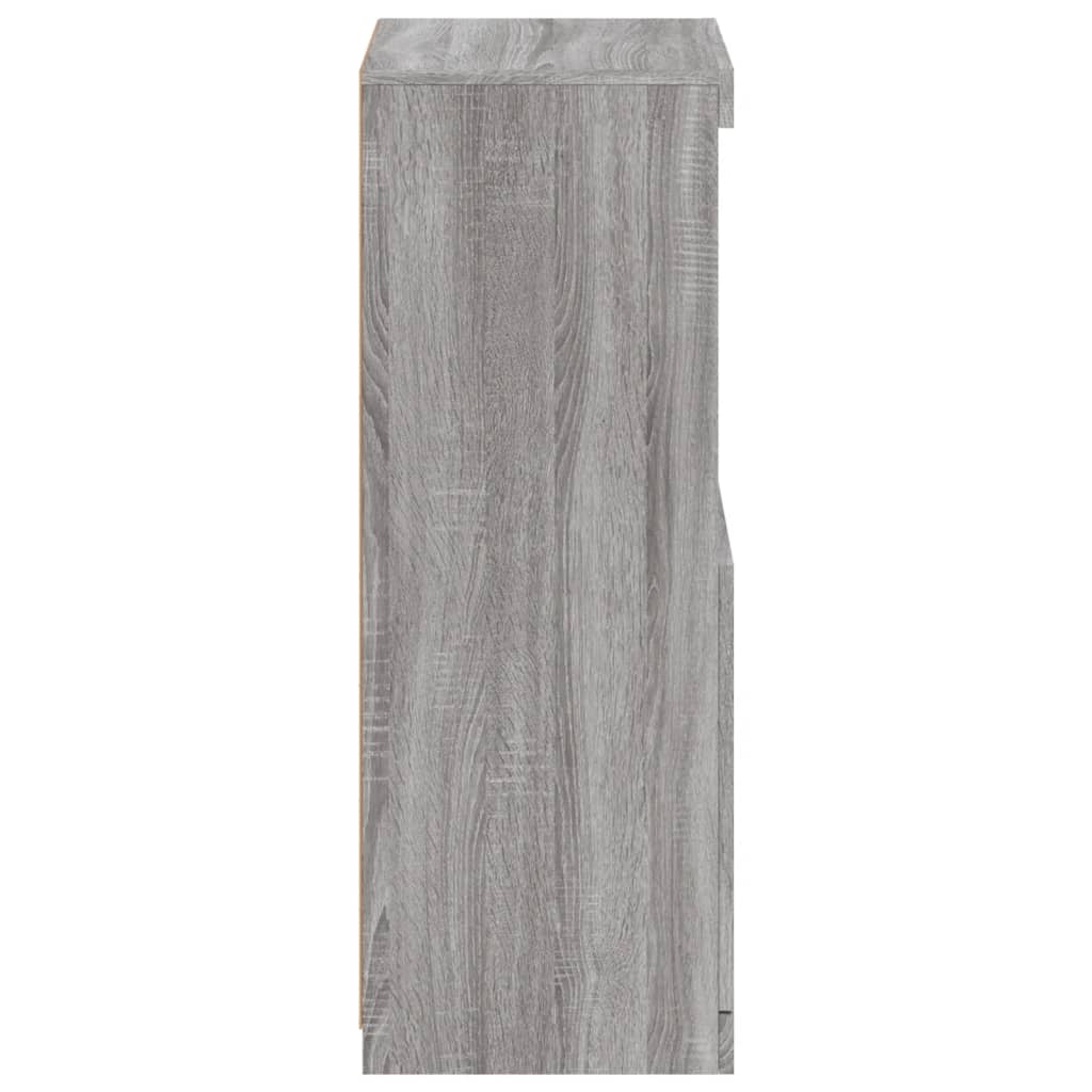 Komoda s LED svjetlima boja sivog hrasta 41x37x100 cm Siva