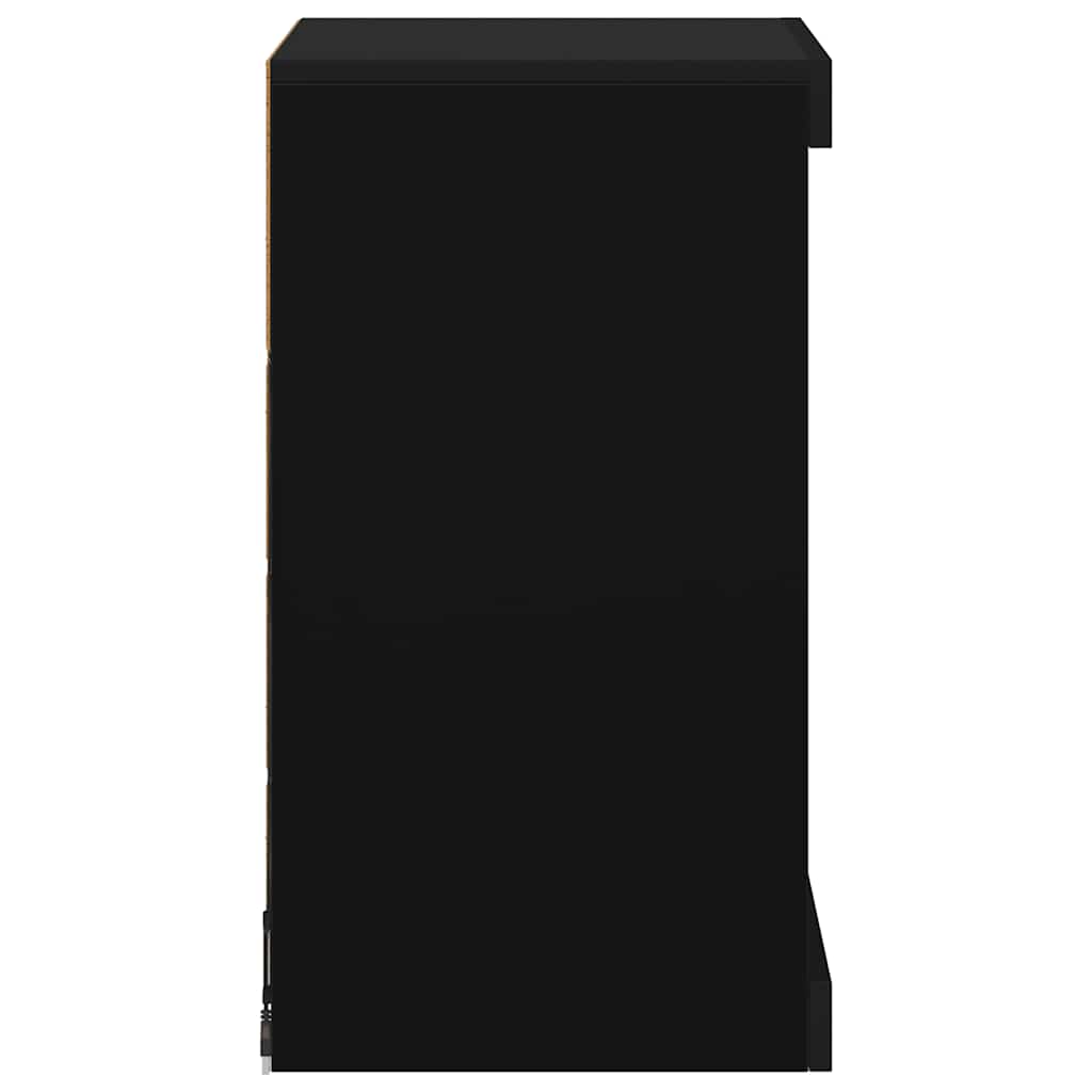 Komoda s LED svjetlima crna 41x37x67 cm