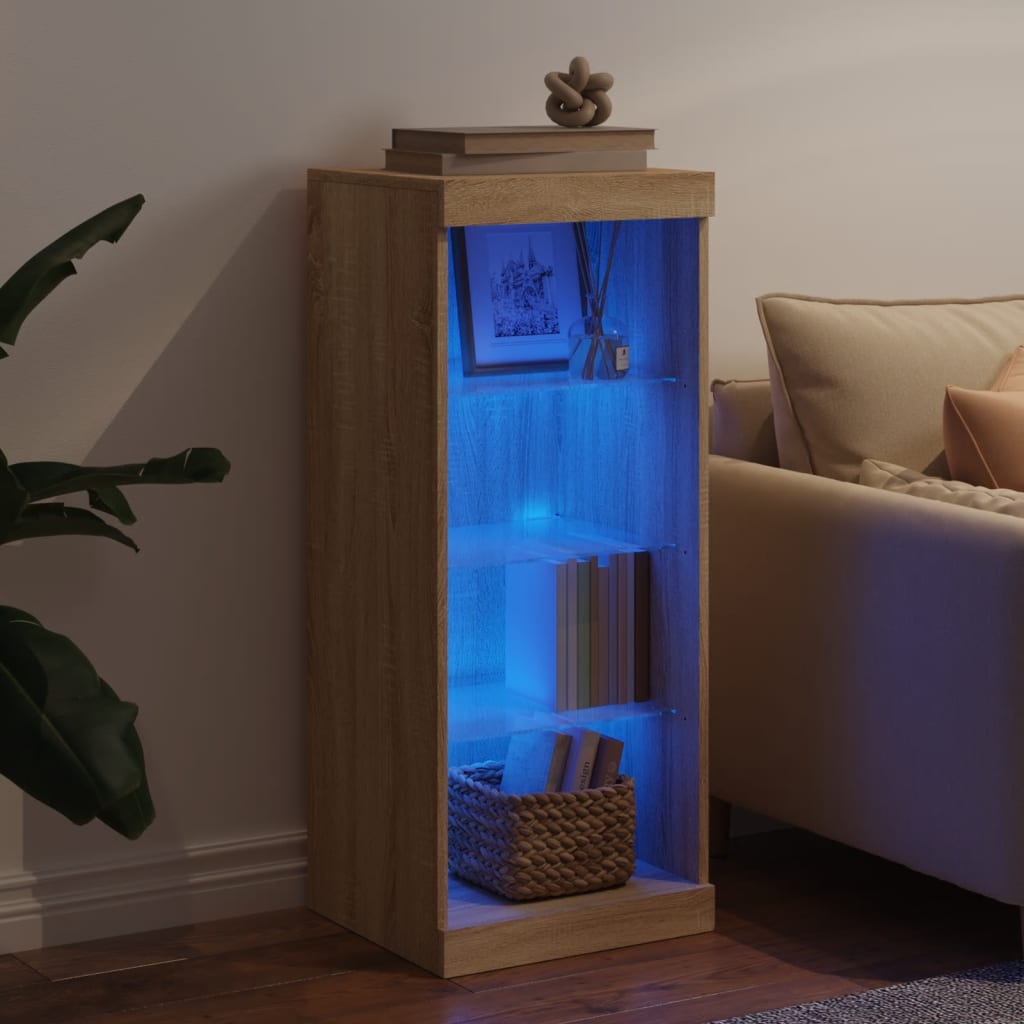 Komoda s LED svjetlima boja hrasta sonome 41x37x100 cm