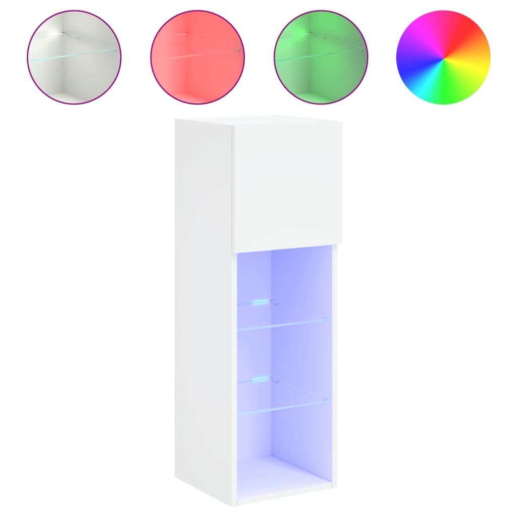 TV ormarići s LED svjetlima 2 kom bijeli 30,5 x 30 x 90 cm